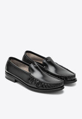 Prada Brushed Leather Loafers Black 2DB229X000055/R_PRADA-F0002