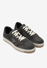 Prada Downtown Nylon and Suede Sneakers Brown 2EE364D002D7R/R_PRADA-F063H