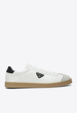 Prada Triangle Logo Leather Low-Top Sneakers White 2EE394G000Y5T/Q_PRADA-F0944