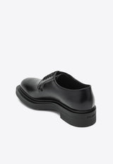 Prada Polished Leather Derby Shoes Black 2EE404G000ZJY/R_PRADA-F0002