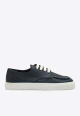 Prada Hammered Leather Lace-Up Sneakers Blue 2EE427G000MN0/Q_PRADA-F0216