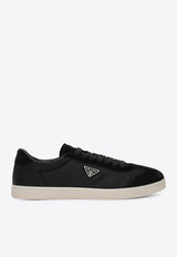 Prada Triangle Logo Suede Low-Top Sneakers Black 2EE454G000D7C/R_PRADA-F0632