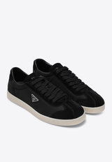 Prada Triangle Logo Suede Low-Top Sneakers Black 2EE454G000D7C/R_PRADA-F0632