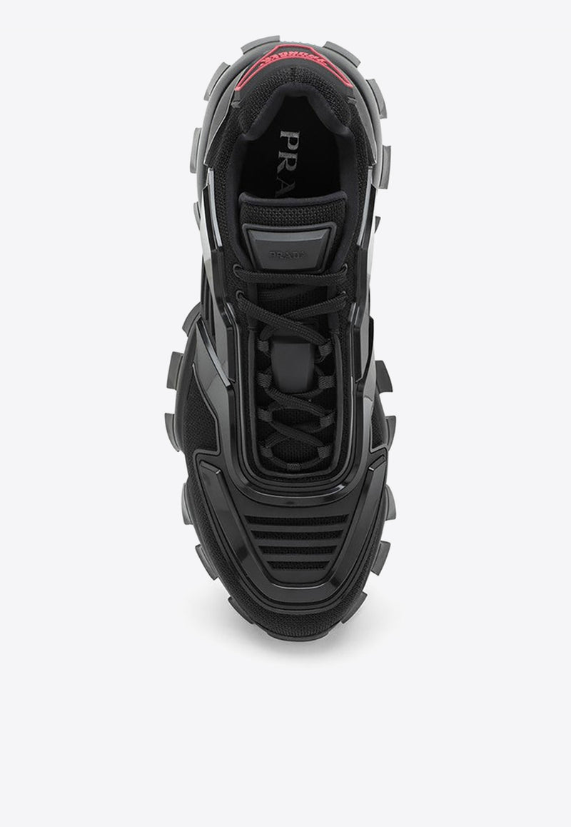 Prada Cloudbust Thunder Knit Sneakers Black 2EG2930003KZU/O_PRADA-F0002