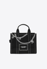 Marc Jacobs Medium Trompe L’oeil Charm Canvas Tote Bag Black 2F5HTT033H02CO/R_MARC-002