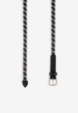 ba&sh Brooke Braided Chained Belt Silver 2H23BROO_SILVER