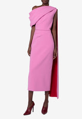 ROKSANDA Maite One-Shoulder Draped Midi Dress Pink 2JZ5_H2213B-3_PINK
