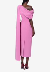 ROKSANDA Maite One-Shoulder Draped Midi Dress Pink 2JZ5_H2213B-3_PINK