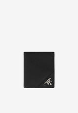 Prada Small Bi-Fold Wallet in Saffiano Leather Black 2MO004QME/S_PRADA-F0002