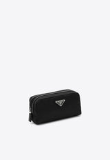 Prada Triangle Logo Zipped Pouch Black 2NA0452DMH/S_PRADA-F0002
