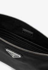 Prada Small Saffiano Leather Pouch Black 2NH0062DMH/R_PRADA-F0002