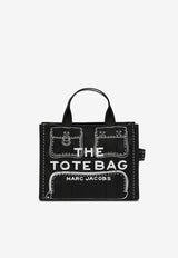 Marc Jacobs Medium Trompe L’oeil Print Cargo Canvas Tote Bag Black 2P5HTT023H03CO/R_MARC-001