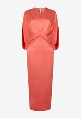 ROKSANDA Tari Silk Midi Dress Coral 2PL6_H2431B-2_CORAL