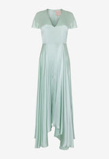 ROKSANDA Noma Asymmetric Silk Midi Dress Mint 2PL6_H2439A-1_LIGHT BLUE