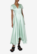 ROKSANDA Noma Asymmetric Silk Midi Dress Mint 2PL6_H2439A-1_LIGHT BLUE