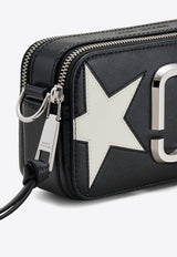 Marc Jacobs Snapshot Star Patchwork Leather Crossbody Bag Black 2R4HCR013H02-005_BLACK WHIT