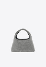 Marc Jacobs Mini Sack Rhinestone Embellished Shoulder Bag Silver 2R4HSH018H03-991_SILVER