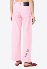 Marc Jacobs Denim Pants with All-Over Prints Pink 2S5RBT001D09CO/Q_MARC-678