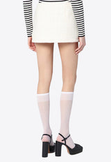 Marc Jacobs Textured Tweed Mini Skirt Ivory 2S5RSK049W14PL/Q_MARC-111