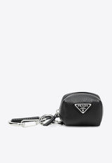 Prada Triangle Logo Leather Bag Charm Black 2TL5472BBE/R_PRADA-F0002