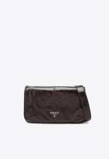 Prada Triangle Logo Leather Messenger Bag Dark Brown 2VD073OOO2CYR/R_PRADA-F01D6