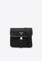 Prada Triangle Logo Re-Nylon Messenger Bag Black 2VD077OOO2DMH/R_PRADA-F0002