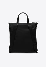 Prada Triangle Logo Re-Nylon and Leather Top Handle Bag Black 2VG098OOO2DMG/R_PRADA-F0002