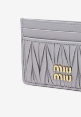 Matelassé Leather Cardholder with Logo
