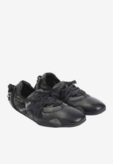 Leather Low-Top Sneakers with Logo