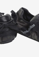 Leather Low-Top Sneakers with Logo