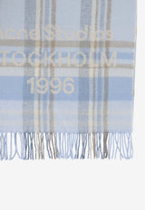 Wool and Cashmere Check Scarf