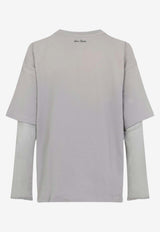 Rose-Print Crewneck T-shirt