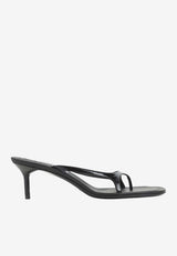 60 Leather Flip-Flop Heeled Sandals