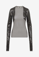 Dennis Sequin-Embellished Top