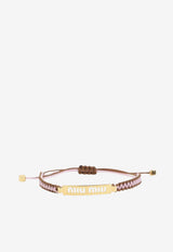 Engraved-Logo Cord Bracelet