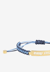 Engraved-Logo Cord Bracelet