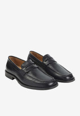 Leather Loafers with Penny-Slot