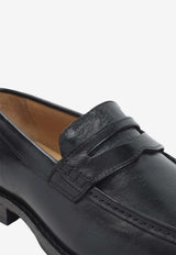 Leather Loafers with Penny-Slot