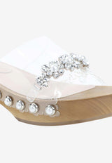 Scalopped Wooden Clog Sandals
