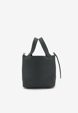Hermès Picotin 18 in Gris Misty Clemence Leather with Permabrass Hardware