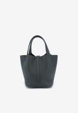 Picotin Lock 18 PM in Vert Mangrove Clemence with Gold Hardware