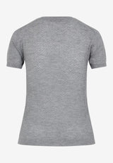 تي شيرت قصير الأكمام من الكشمير