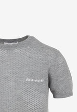 تي شيرت قصير الأكمام من الكشمير