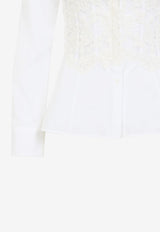 Fitted-Waist Long-Sleeved Shirt