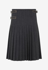Pleated Midi Skirt