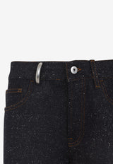 Cuffed Straight-Leg Jeans