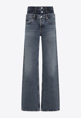 Elson Double-Waist Straight Jeans
