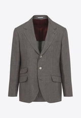 Linen Single-Breasted Blazer