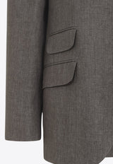 Linen Single-Breasted Blazer