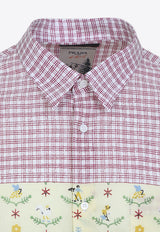 Flowers Print Checked Shirt